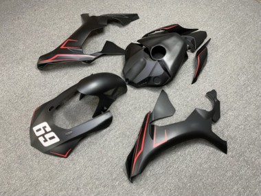 Purchase 2015-2019 Matte Black Red Accents Yamaha R1 Motorcycle Fairings UK