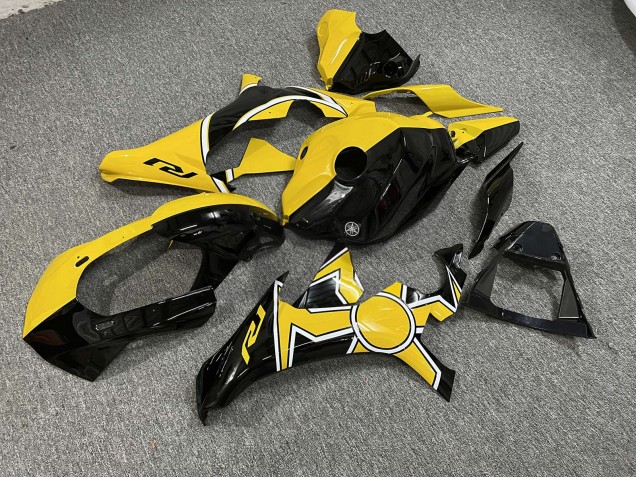 Purchase 2015-2019 Glossy Yellow Black Sun Moon Yamaha R1 Motorcycle Fairings UK