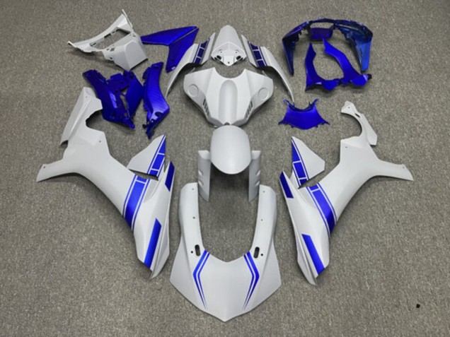 Purchase 2015-2019 Matte Nardo Grey Blue Accents Yamaha R1 Motorcycle Fairings UK