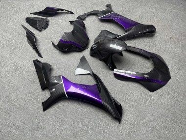 Purchase 2015-2019 Glossy Carbon Fiber Style & Purple Yamaha R1 Motorcycle Fairings UK