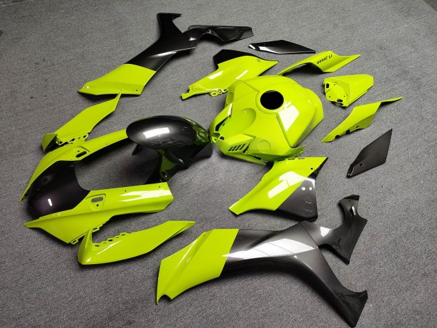 Purchase 2020-2025 Glossy High Viz Yellow & Metallic Grey Yamaha R1 Motorcycle Fairings UK
