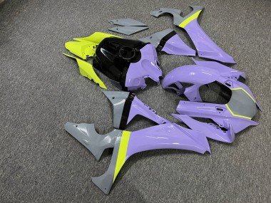 Purchase 2020-2025 Glossy Lavender & Grey with Black & High Viz Yellow Yamaha R1 Motorcycle Fairings UK