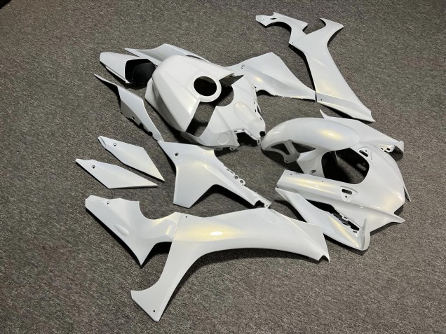Purchase 2020-2025 Glossy Pearl White with Gold Flakes Yamaha R1 Motorcycle Fairings UK