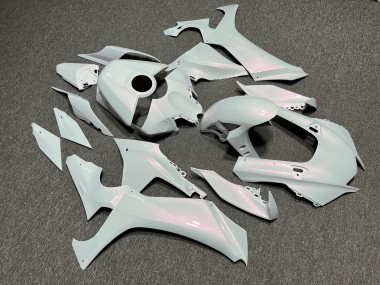 Purchase 2020-2025 Glossy Pearl White with Pink Flakes Yamaha R1 Motorcycle Fairings UK