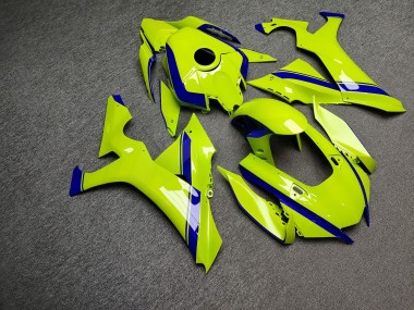 Purchase 2020-2025 Glossy High Vis Yellow & Blue Yamaha R1 Motorcycle Fairings UK