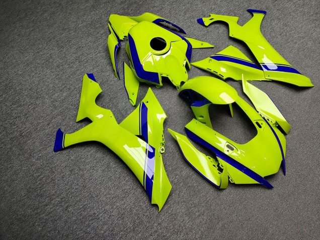 Purchase 2020-2025 Glossy High Vis Yellow & Blue Yamaha R1 Motorcycle Fairings UK