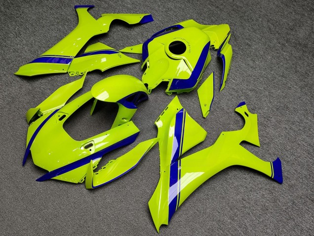 Purchase 2020-2025 Glossy High Vis Yellow & Blue Yamaha R1 Motorcycle Fairings UK