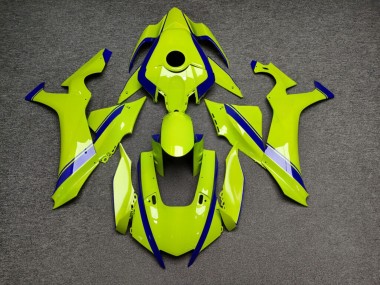 Purchase 2020-2025 Glossy High Vis Yellow & Blue Yamaha R1 Motorcycle Fairings UK
