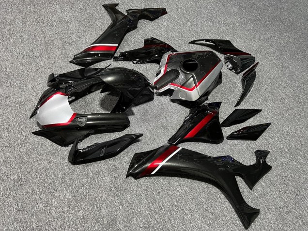 Purchase 2020-2025 Glossy Metallic Black Candy Red Silver Yamaha R1 Motorcycle Fairings UK