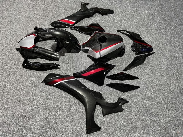 Purchase 2020-2025 Glossy Metallic Black Candy Red Silver Yamaha R1 Motorcycle Fairings UK