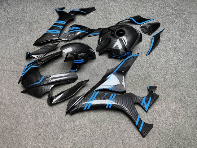 Purchase 2020-2025 Glossy Blue Carbon Fiber Style Yamaha R1 Motorcycle Fairings UK
