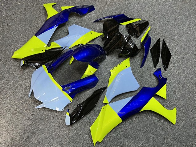 Purchase 2020-2025 Glossy Pale Blue Black High Vis Yellow Yamaha R1 Motorcycle Fairings UK