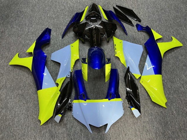Purchase 2020-2025 Glossy Pale Blue Black High Vis Yellow Yamaha R1 Motorcycle Fairings UK