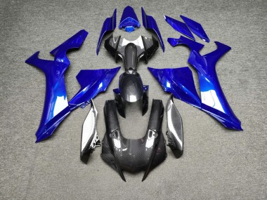 Purchase 2020-2025 Glossy Blue Carbon Fiber Style Yamaha R1 Motorcycle Fairings UK