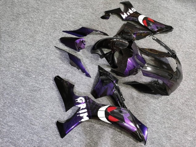 Purchase 2020-2025 Glossy Black Deep Purple Grim Yamaha R1 Motorcycle Fairings UK