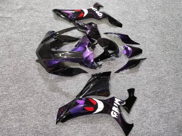 Purchase 2020-2025 Glossy Black Deep Purple Grim Yamaha R1 Motorcycle Fairings UK