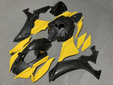 Purchase 2020-2025 Glossy Yellow Carbon Fiber Style Yamaha R1 Motorcycle Fairings UK