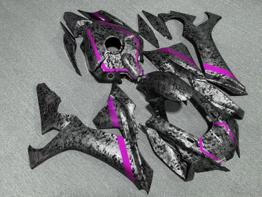 Purchase 2020-2025 Glossy Forged Carbon Fiber Pink Stripe Yamaha R1 Motorcycle Fairings UK
