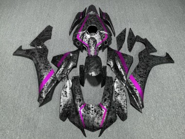 Purchase 2020-2025 Glossy Forged Carbon Fiber Pink Stripe Yamaha R1 Motorcycle Fairings UK