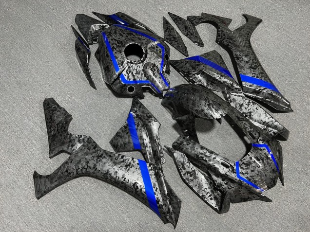 Purchase 2020-2025 Glossy Blue Forged Carbon Fiber Style Yamaha R1 Motorcycle Fairings UK