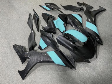 Purchase 2020-2025 Carbon Fiber Style Mint Blue Yamaha R1 Motorcycle Fairings UK