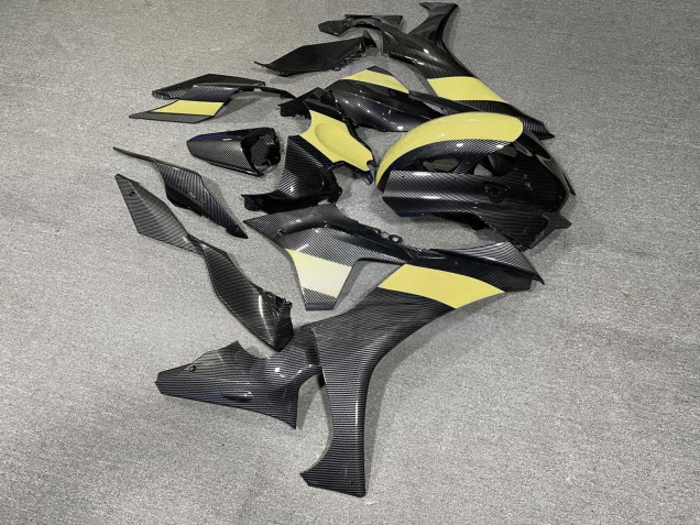 Purchase 2020-2025 Carbon Fiber Style Yellow Yamaha R1 Motorcycle Fairings UK