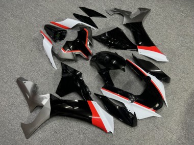 Purchase 2020-2025 Glossy Black & White with Red & Grey Yamaha R1 Motorcycle Fairings UK