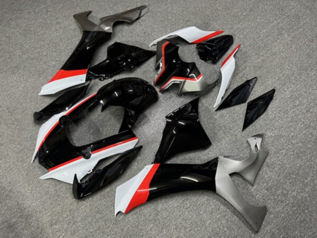 Purchase 2020-2025 Glossy Black & White with Red & Grey Yamaha R1 Motorcycle Fairings UK