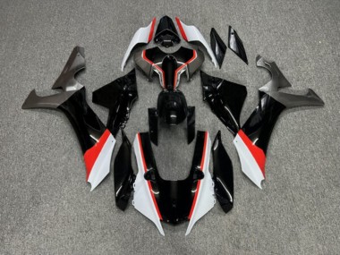 Purchase 2020-2025 Glossy Black & White with Red & Grey Yamaha R1 Motorcycle Fairings UK