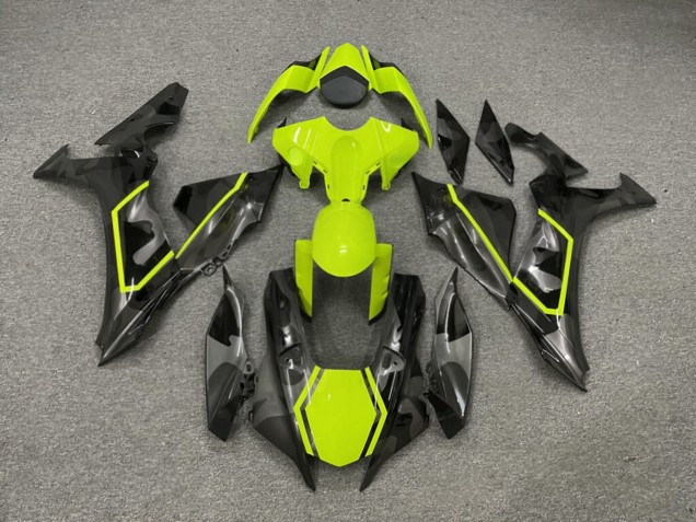 Purchase 2020-2025 Glossy Black Grey Camo High Vis Yellow Yamaha R1 Motorcycle Fairings UK