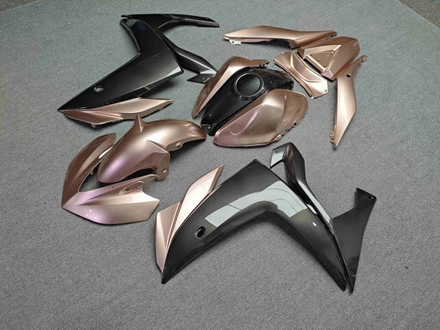 Purchase 2015-2018 Glossy Metallic Rose Gold & Black Yamaha R3/R25 Motorcycle Fairings UK