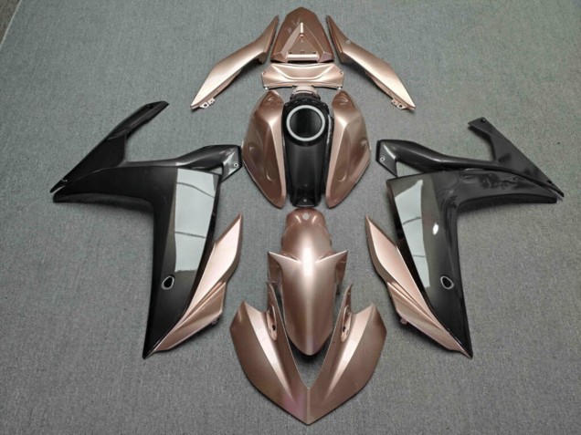 Purchase 2015-2018 Glossy Metallic Rose Gold & Black Yamaha R3/R25 Motorcycle Fairings UK