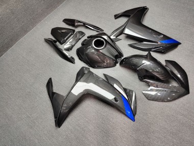 Purchase 2015-2018 Glossy Carbon Fiber Style Blue Yamaha R3/R25 Motorcycle Fairings UK