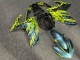 Purchase 2015-2018 Glossy Carbon Fiber Style with Teal & High Vis Yellow Pattern Yamaha R3/R25 Motorcycle Fairings UK