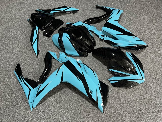 Purchase 2015-2018 Glossy Black Teal Yamaha R3/R25 Motorcycle Fairings UK