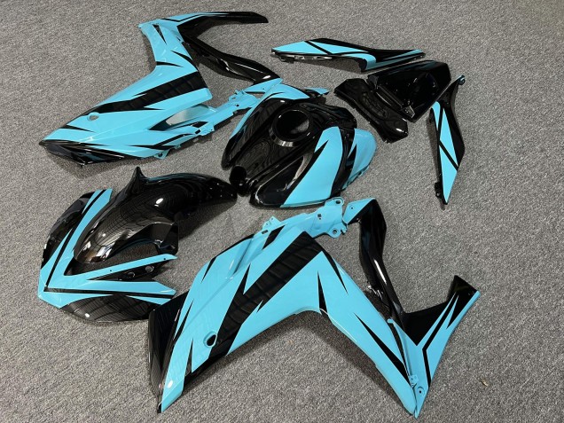 Purchase 2015-2018 Glossy Black Teal Yamaha R3/R25 Motorcycle Fairings UK
