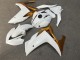 Purchase 2015-2018 Glossy White Gold Yamaha R3/R25 Motorcycle Fairings UK