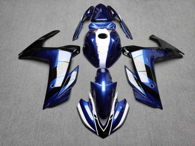 Purchase 2015-2018 Glossy Black & Blue with White Yamaha R3/R25 Motorcycle Fairings UK