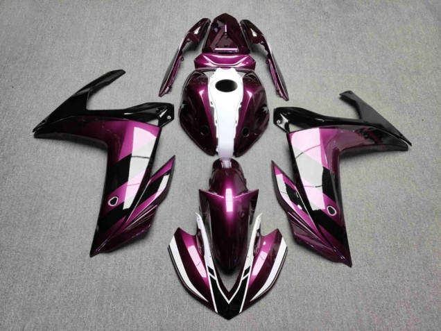 Purchase 2015-2018 Glossy Black & Pink Yamaha R3/R25 Motorcycle Fairings UK
