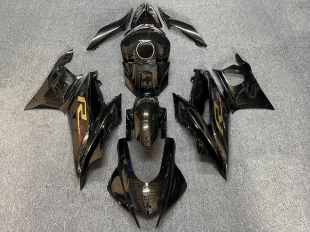 Purchase 2019-2021 Glossy Black with Gold Pearl Flakes Yamaha R3/R25 Motorcycle Fairings UK