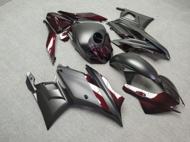 Purchase 2022-2024 Matte Black & Glossy Candy Red Yamaha R3/R25 Motorcycle Fairings UK