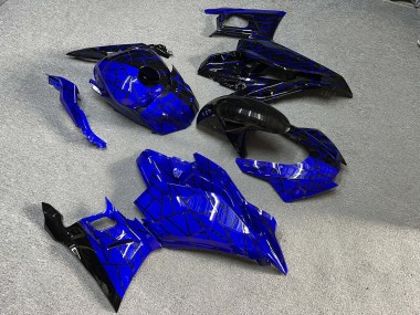 Purchase 2025-2026 Glossy Blue & Black Split Pattern Yamaha R3/R25 Motorcycle Fairings UK