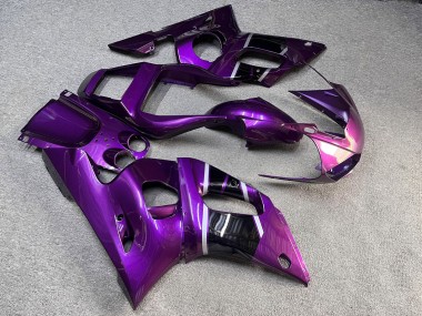 Purchase 1998-2002 Glossy Purple Chameleon with Black & Silver Yamaha R6 Motorcycle Fairings UK