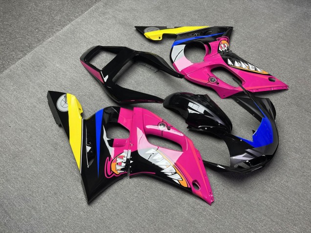 Purchase 1998-2002 Glossy Black Pink Yellow Shark Yamaha R6 Motorcycle Fairings UK