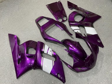 Purchase 1998-2002 Deep Purple White Yamaha R6 Motorcycle Fairings UK