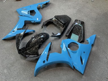 Purchase 2003-2004 Blue Forged Carbon Fiber Style Yamaha R6 Motorcycle Fairings UK
