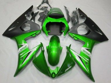 Purchase 2003-2004 Glossy Green White Yamaha R6 Motorcycle Fairings UK