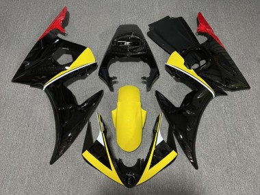Purchase 2003-2004 Glossy Black Yellow Red Yamaha R6 Motorcycle Fairings UK