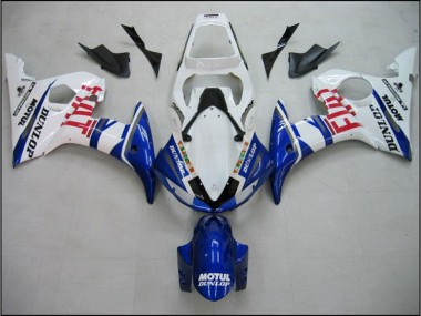 Purchase 2003-2004 Blue White Fiat Yamaha R6 Motorcycle Fairings UK