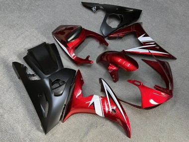 Purchase 2005 Glossy Red White Yamaha R6 Motorcycle Fairings UK